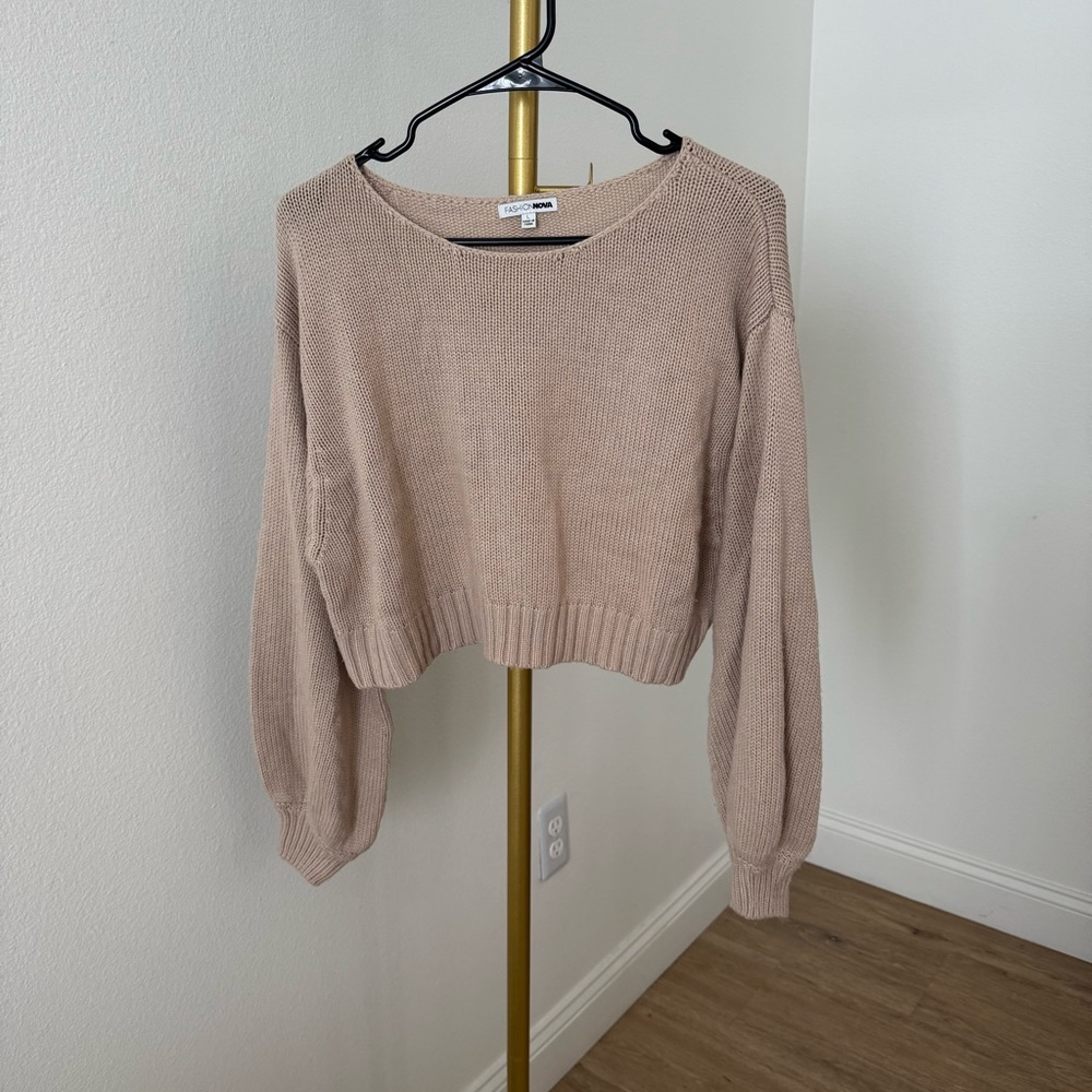 Fashion Nova Women's Beige Sweater